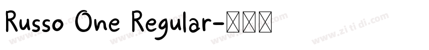 Russo One Regular字体转换